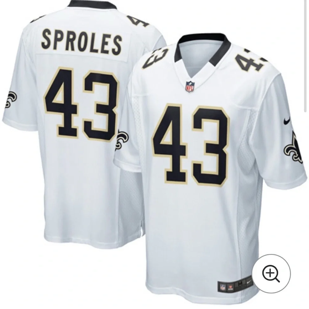Nike Darren Sproles New Orleans Saints Game Jersey - White size M. NWT